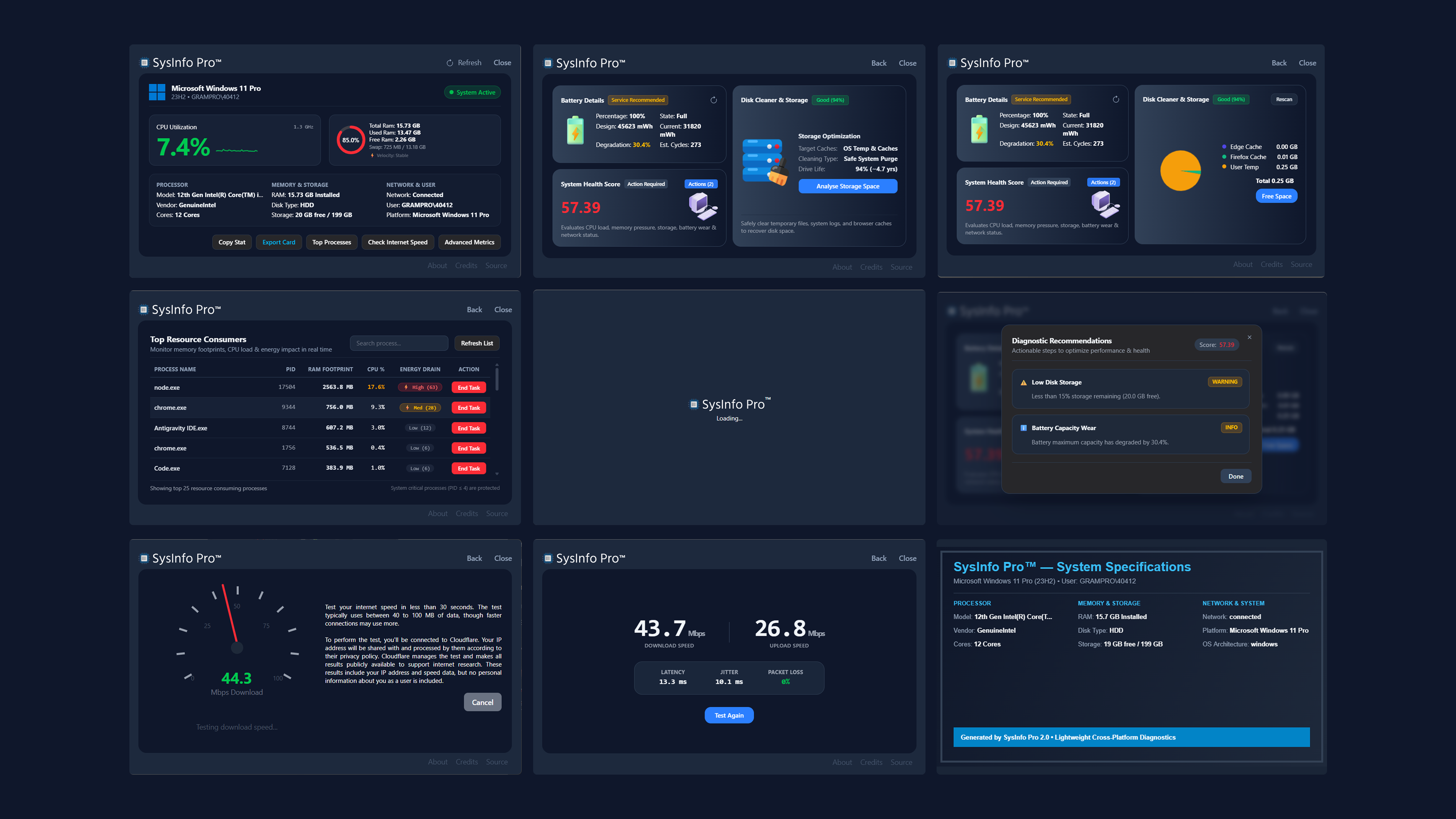 SysInfo Pro Interface Preview